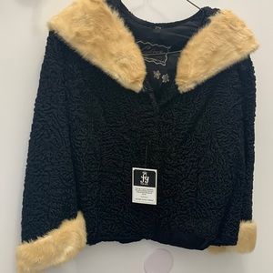 Vintage trimmed fur coat